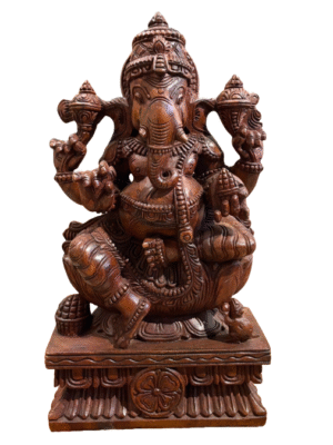 Handcrafted Wooden Ganesha Idol