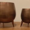 Antique Brass 3-Leg Planter Set (Set of 2)