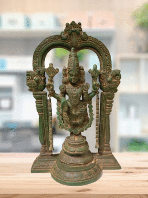 Exquisite Brass Idol of Lord Venkateshwara by Bodhi