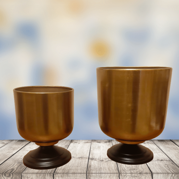 Doom Brass Planter Doom planter - set of 2 powder coating spray