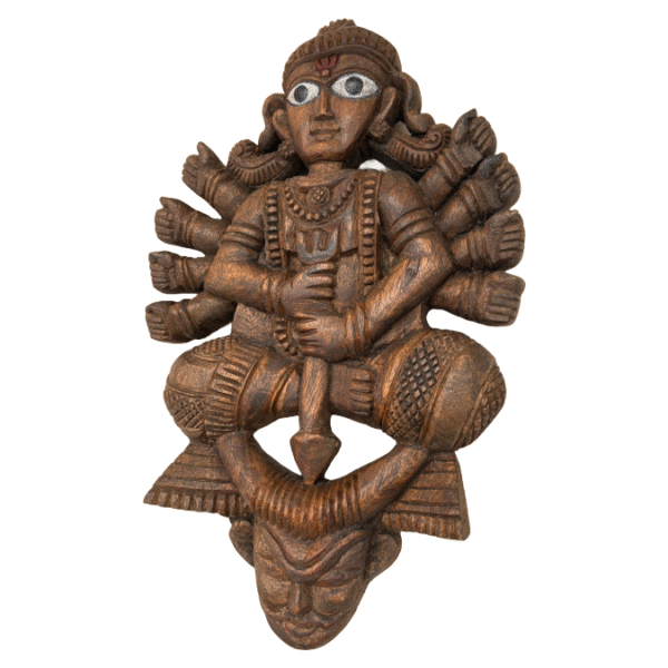 Crop image project (8) Goddess Durga with Mahishasura Mardini Wall Sculpture
