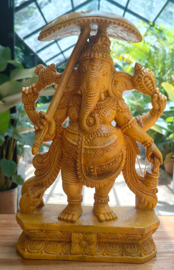 Devine Ganesha Wooden Sculpture Devine Ganesha Wooden Sculpture by Bodhi