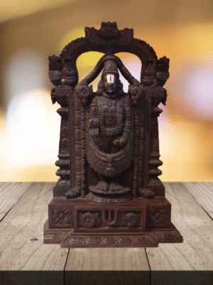 Handcrafted Wooden Idol of Lord Venkateshwara at Bodhi Store