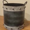 Galvanized Metal Planter – White Patina