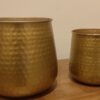 Hammered Brass-Coated Planter