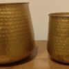 Hammered Brass-Coated Planter