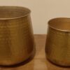 Hammered Brass-Coated Planter